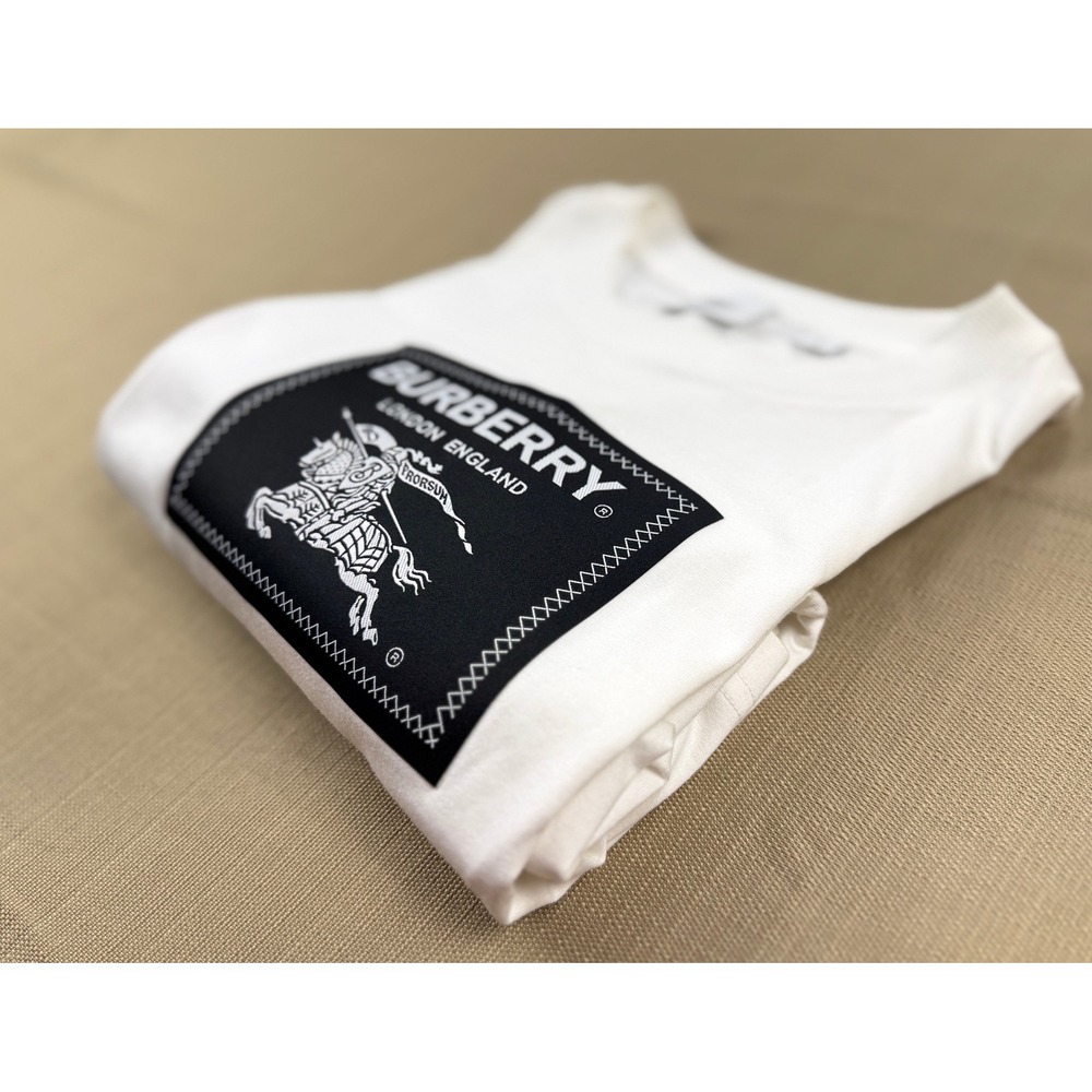 NWOT Burberry T Shirt Mens L White EKD Prorsum Label Logo 8064397 Portugal #3063